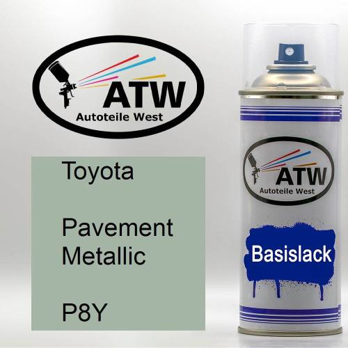 Toyota, Pavement Metallic, P8Y: 400ml Sprühdose, von ATW Autoteile West.